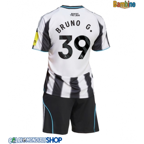 Maglie da calcio Newcastle United Bruno Guimaraes #39 Prima Maglia Bambino 2025-26 Manica Corta + Pantaloni corti)